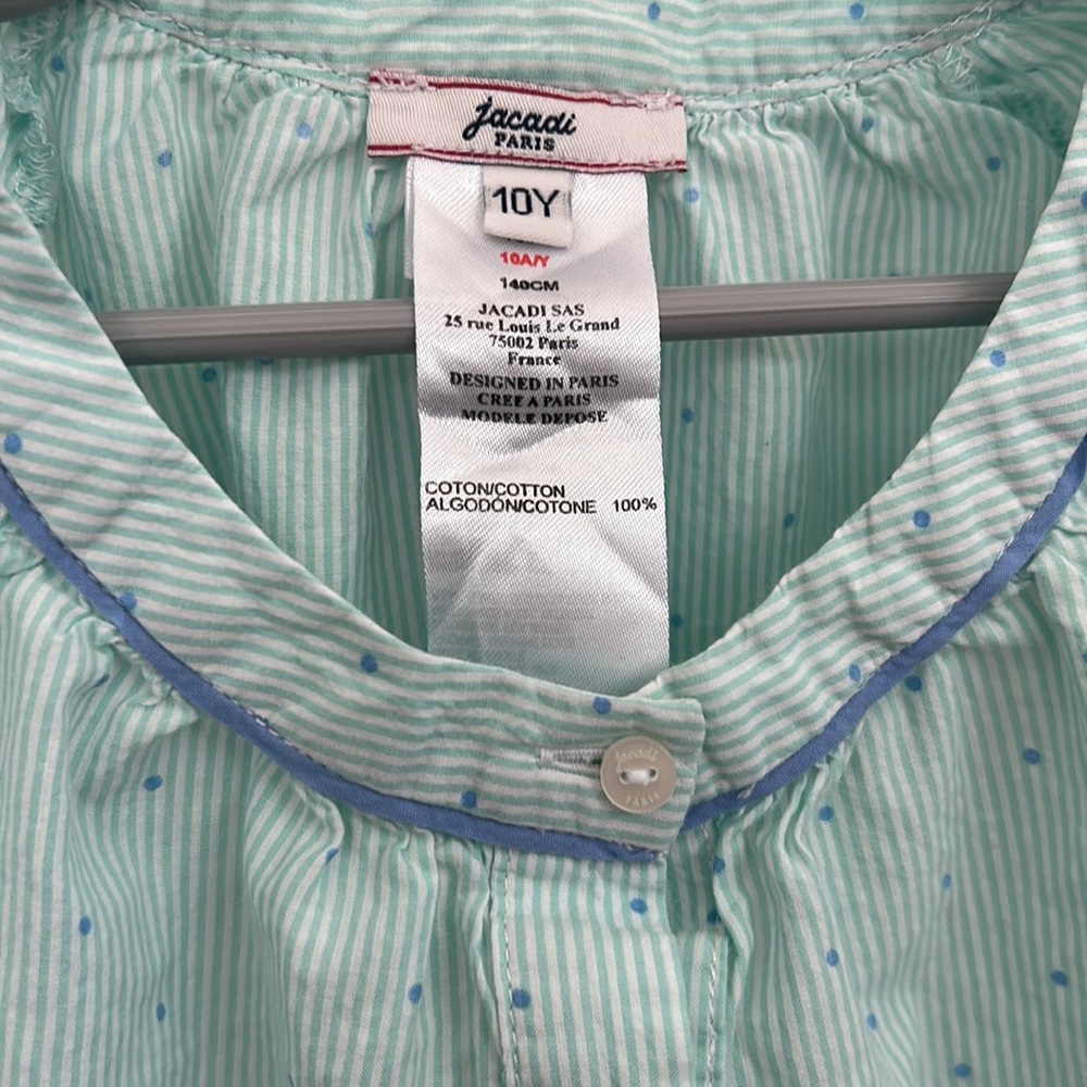 Jacadi Paris Girls Polka Dot Blouse - Picture 6 of 7